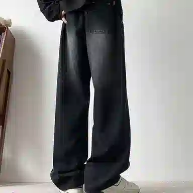 悍戈 美式复古宽松直筒百搭休闲显高显瘦潮牌长裤牛仔裤 男女同款