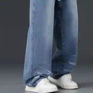 悍戈 美式复古宽松直筒百搭休闲显高显瘦潮牌长裤牛仔裤 男女同款