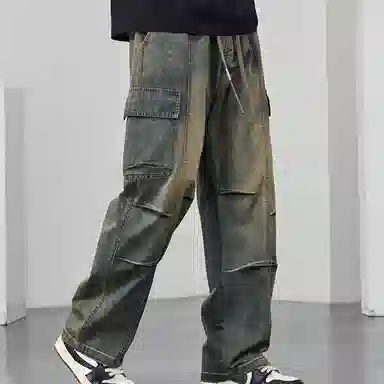 FUNST Vintage Washed Loose Fit Jeans