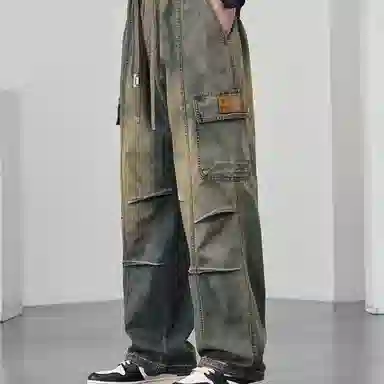 FUNST Vintage Washed Loose Fit Jeans