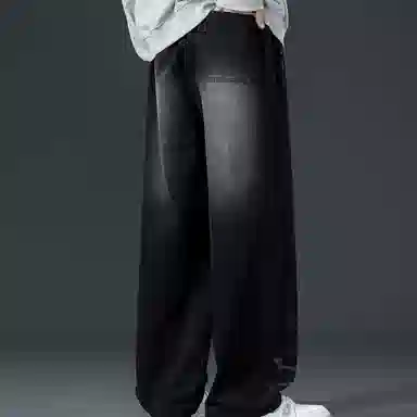 悍戈 美式复古宽松直筒百搭休闲显高显瘦潮牌长裤牛仔裤 男女同款