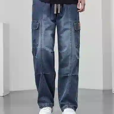 FUNST Vintage Washed Loose Fit Jeans