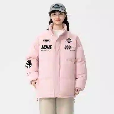 MGDOHOME Vintage Flame Zip-Up Cotton Jacket