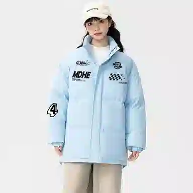 MGDOHOME Vintage Flame Zip-Up Cotton Jacket