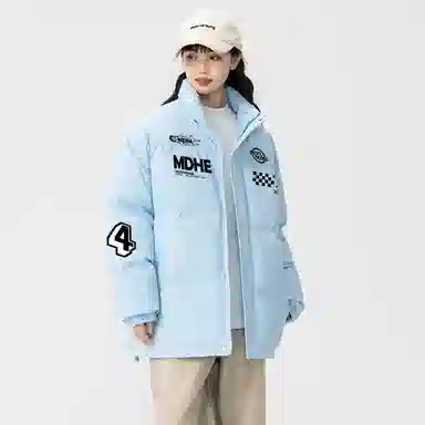 MGDOHOME Vintage Flame Zip-Up Cotton Jacket