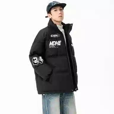 MGDOHOME Vintage Flame Zip-Up Cotton Jacket