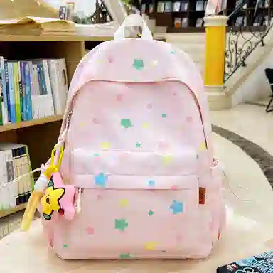 森马 可爱星星轻便书包小清新简约百搭背包森系 尼龙 双肩包 常规 女款 多色