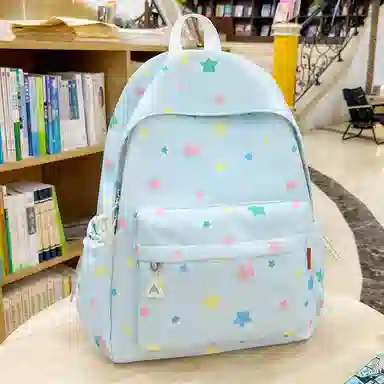 森马 可爱星星轻便书包小清新简约百搭背包森系 尼龙 双肩包 常规 女款 多色