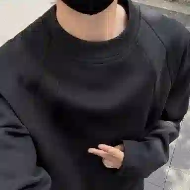 悍戈 美式高街解构拼接纯色简约风套头长袖内搭卫衣 男女同款