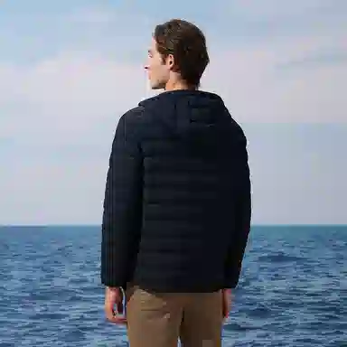 Nautica Windproof Hooded Down Jacket