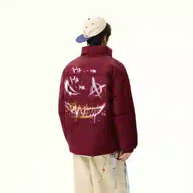 JHCZC Graffiti Demon Logo Puffer Jacket