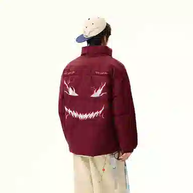 JHCZC Vintage Demon Logo Puffer Jacket