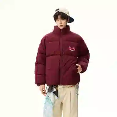 JHCZC Vintage Demon Logo Puffer Jacket