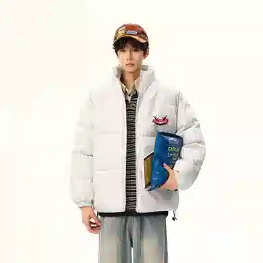 JHCZC Vintage Demon Logo Puffer Jacket