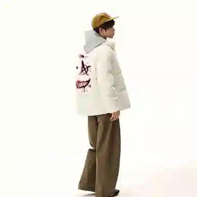 JHCZC Graffiti Demon Logo Puffer Jacket