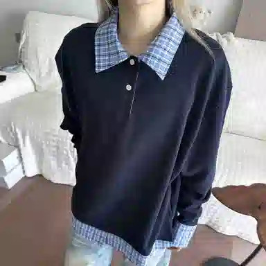 HRDW Miu Polo Collar Sweatshirt