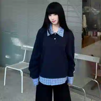 HRDW Miu Polo Collar Sweatshirt