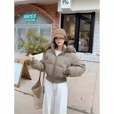 FTTHR Vintage Fur Collar Hoodie Coat