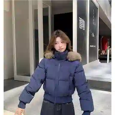 FTTHR Vintage Fur Collar Hoodie Coat