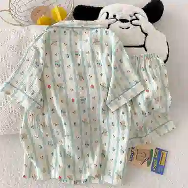 静英鸾 甜美卡通小熊休闲可爱风家居服可外穿睡衣套装 女款