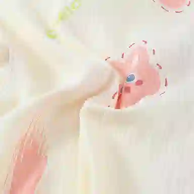 静英鸾 带胸垫休闲时尚简约甜美可爱卡通小兔子亲肤舒适可外穿家居服睡衣套装 女款