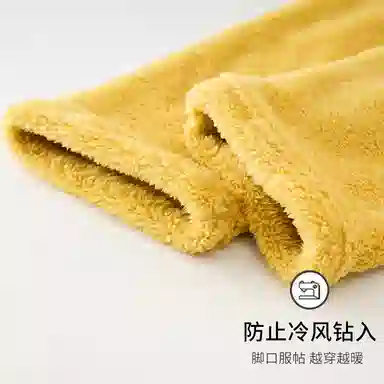 静英鸾 舒适简约加绒加厚宽松长裤柔软家居服睡裤 女款