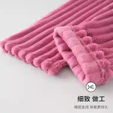 静英鸾 舒适简约加绒加厚宽松长裤柔软家居服睡裤 女款