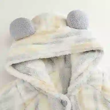 静英鸾 情侣舒适简约加绒长袖长裤保暖连帽家居服睡衣套装 男女同款