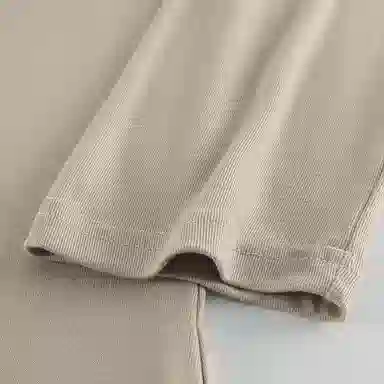 静英鸾 棉质长袖长裤圆领套头纯色蕾丝花边休闲两件套家居服春秋季睡衣套装 女款