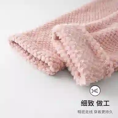 静英鸾 舒适简约加绒加厚宽松长裤柔软家居服睡裤 女款