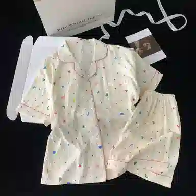 静英鸾 韩版甜美可爱风短袖短裤休闲家居服睡衣礼盒 女款