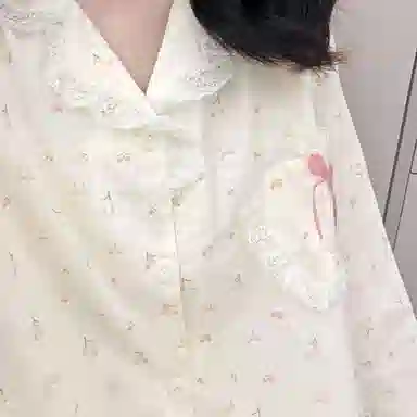 静英鸾  长袖长裤翻领卡通小狗甜美风休闲舒适家居服睡衣礼盒 女款