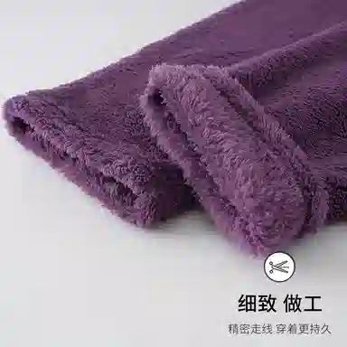 静英鸾 舒适简约加绒加厚宽松长裤柔软家居服睡裤 女款