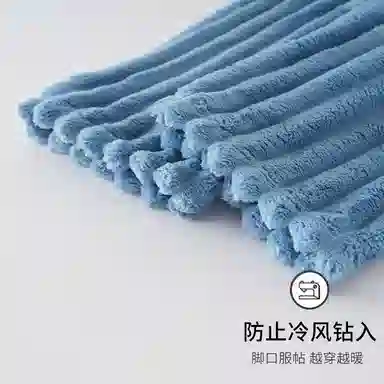 静英鸾 舒适简约加绒加厚宽松长裤柔软家居服睡裤 女款