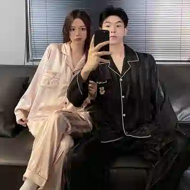 静英鸾 秋季翻领卡通小熊甜美风休闲舒适家居服睡衣礼盒 男女同款
