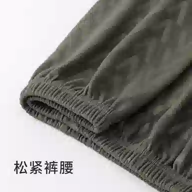 静英鸾 翻领休闲简约时尚卡通鸭子亲肤舒适可外穿家居服睡衣套装 男款
