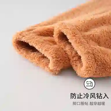 静英鸾 舒适简约加绒加厚宽松长裤柔软家居服睡裤 女款