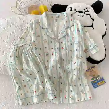 静英鸾 甜美卡通小熊休闲可爱风家居服可外穿睡衣套装 女款