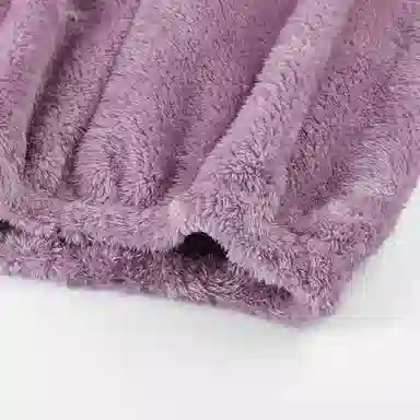 静英鸾 纯色卡通可爱甜美风珊瑚绒保暖加绒加厚连帽家居服睡衣套装 女款