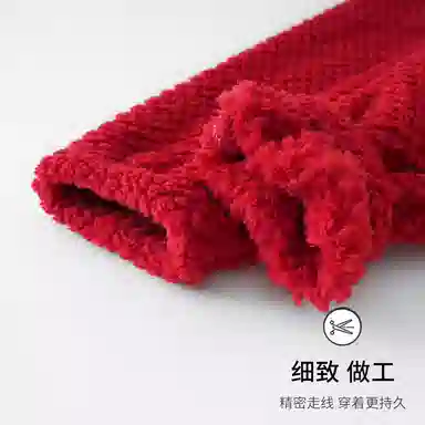 静英鸾 舒适简约加绒加厚宽松长裤柔软家居服睡裤 女款