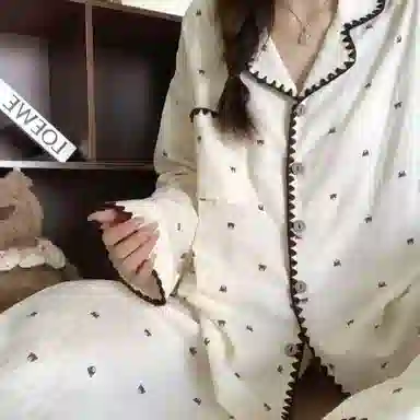 静英鸾 秋季翻领卡通小熊甜美风休闲舒适家居服睡衣套装 女款