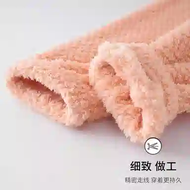 静英鸾 舒适简约加绒加厚宽松长裤柔软家居服睡裤 女款