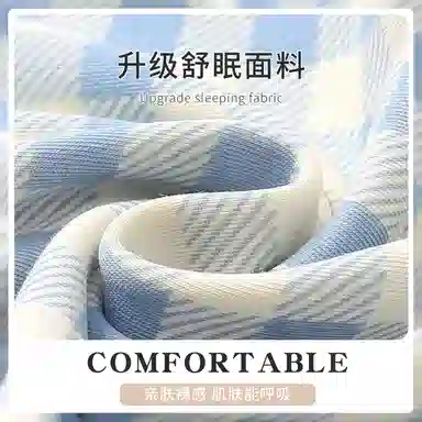 静英鸾 休闲时尚翻领简约格子卡通小番茄亲肤舒适可外穿家居服睡衣套装 女款