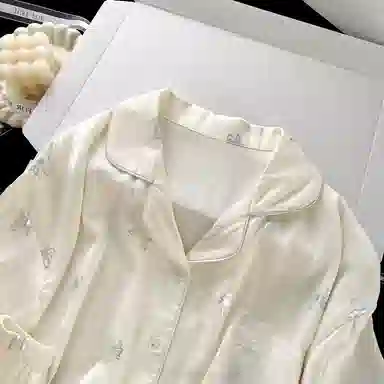 静英鸾 短袖三件套休闲舒适简约设计宽松家居服睡衣套装 女款