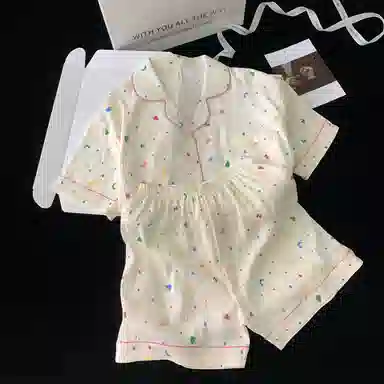 静英鸾 韩版甜美可爱风短袖短裤休闲家居服睡衣礼盒 女款