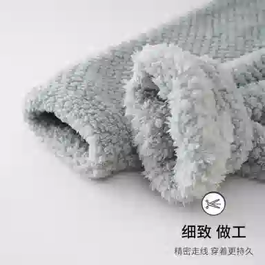 静英鸾 舒适简约加绒加厚宽松长裤柔软家居服睡裤 女款