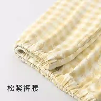 静英鸾 休闲时尚翻领简约格子卡通番茄亲肤舒适可外穿家居服睡衣套装 女款
