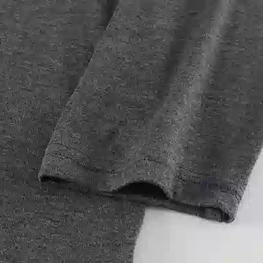 静英鸾 棉质长袖开衫圆领套头带胸垫背心长裤纯色柔软舒适三件套家居服春秋季睡衣套装 女款
