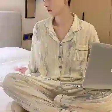 静英鸾 长袖长裤卡通熊猫甜美风休时尚家居服秋季睡衣套装 男女同款