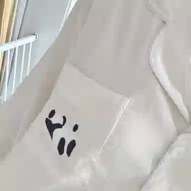静英鸾 家居女长袖卡通熊猫图案开衫服睡衣套装 女款